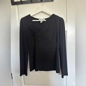 Joseph Ribkoff Black Twist Detail Blouse